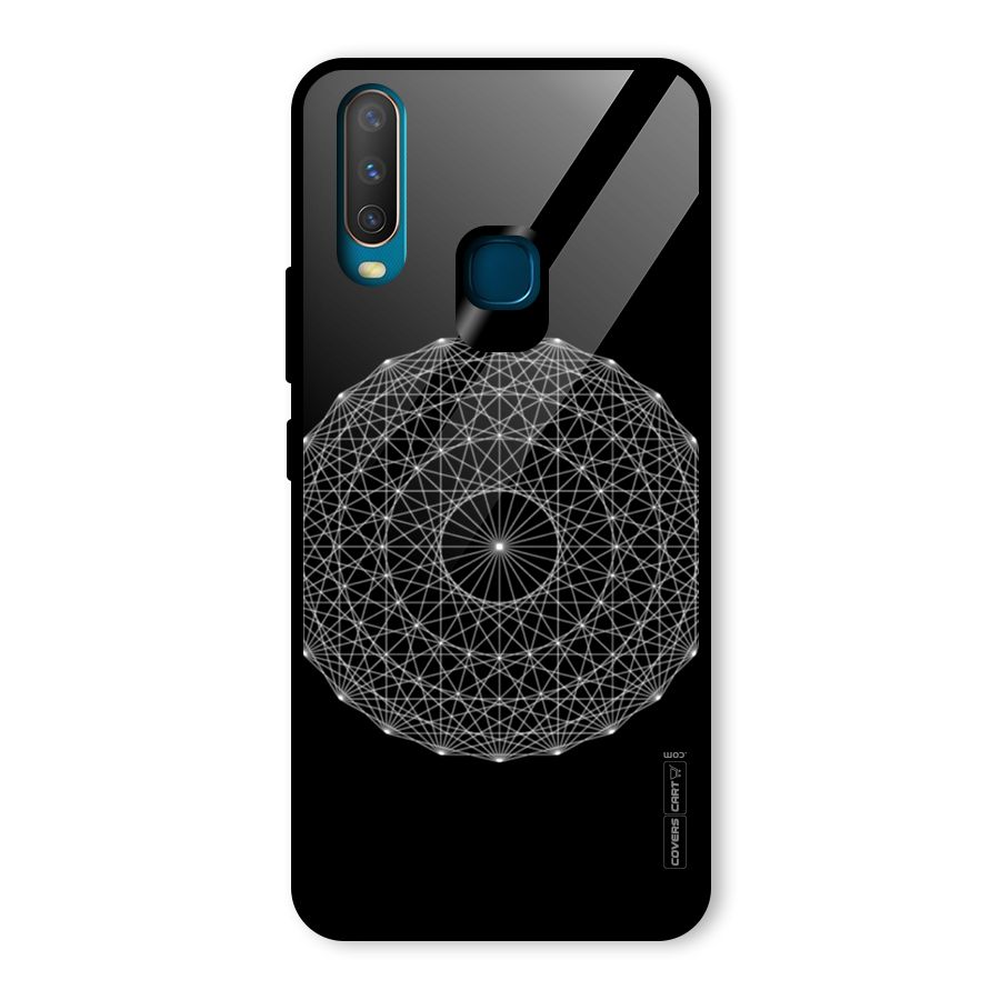 Black Clipart Glass Back Case for Vivo U10