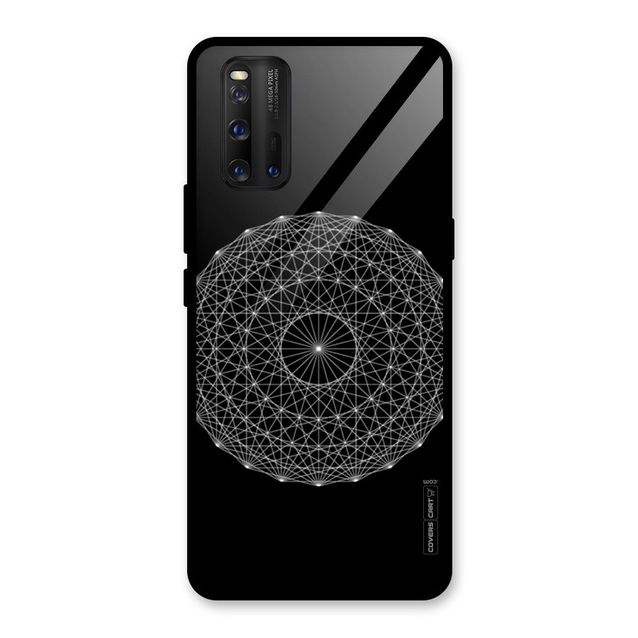 Black Clipart Glass Back Case for Vivo iQOO 3