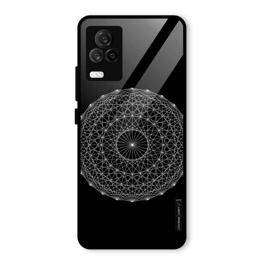 Black Clipart Glass Back Case for Vivo iQOO 7 Legend 5G