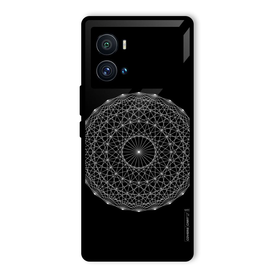Black Clipart Glass Back Case for Vivo iQOO 9 Pro