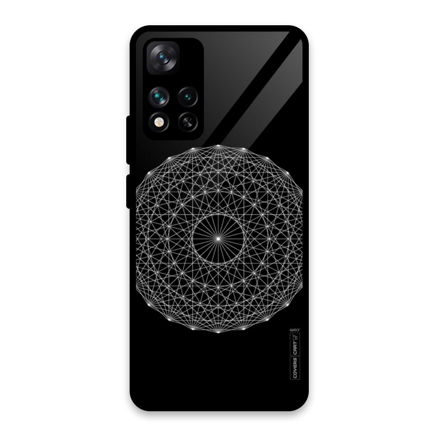 Black Clipart Glass Back Case for Xiaomi 11i HyperCharge 5G