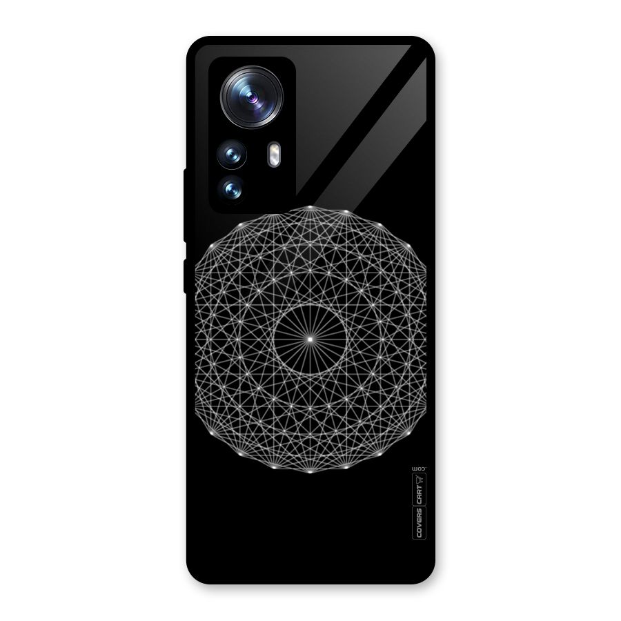 Black Clipart Glass Back Case for Xiaomi 12 Pro