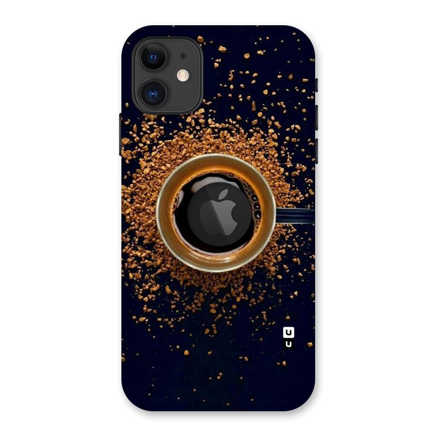 Black Coffee Back Case for iPhone 11 Logo Cut