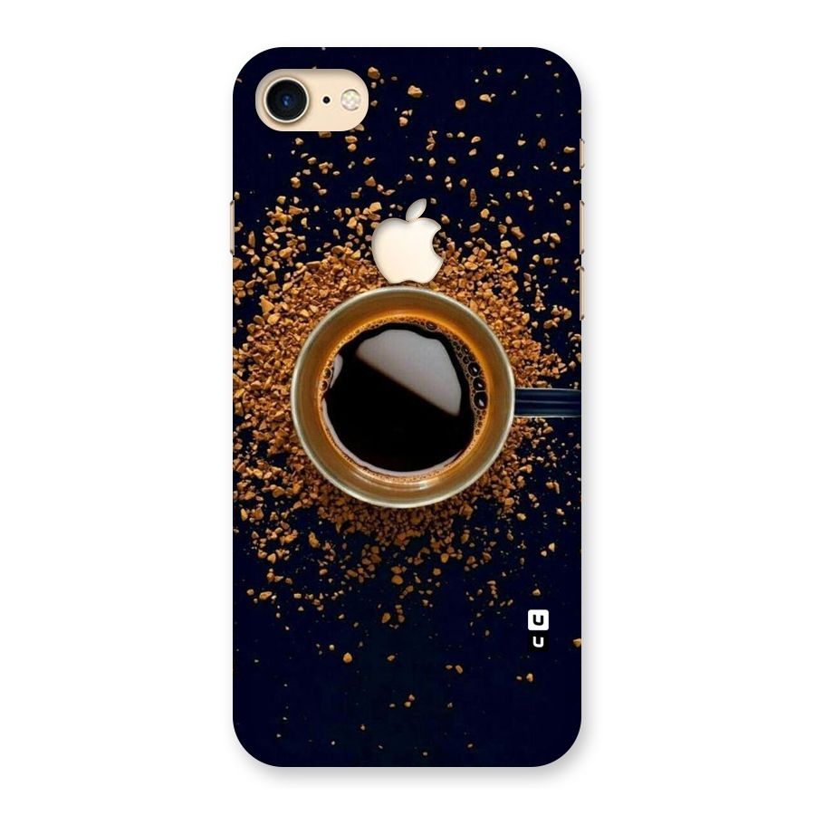 Black Coffee Back Case for iPhone 7 Apple Cut