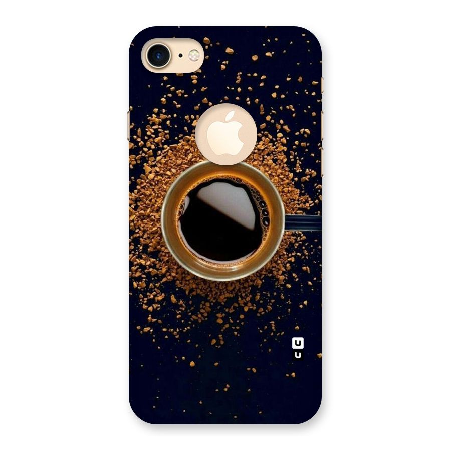 Black Coffee Back Case for iPhone 7 Logo Cut