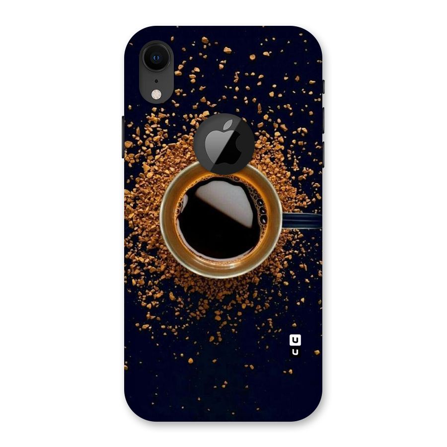 Black Coffee Back Case for iPhone XR Logo Cut