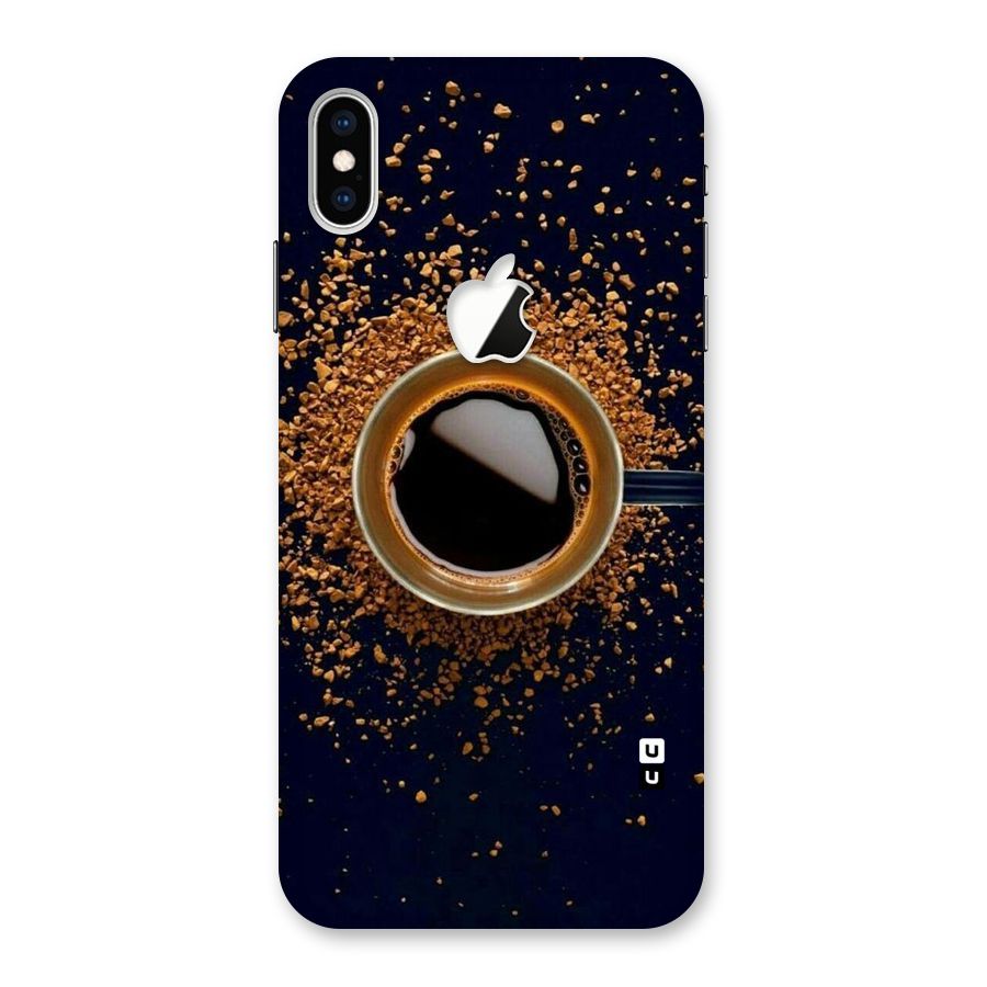 Black Coffee Back Case for iPhone XS Max Apple Cut