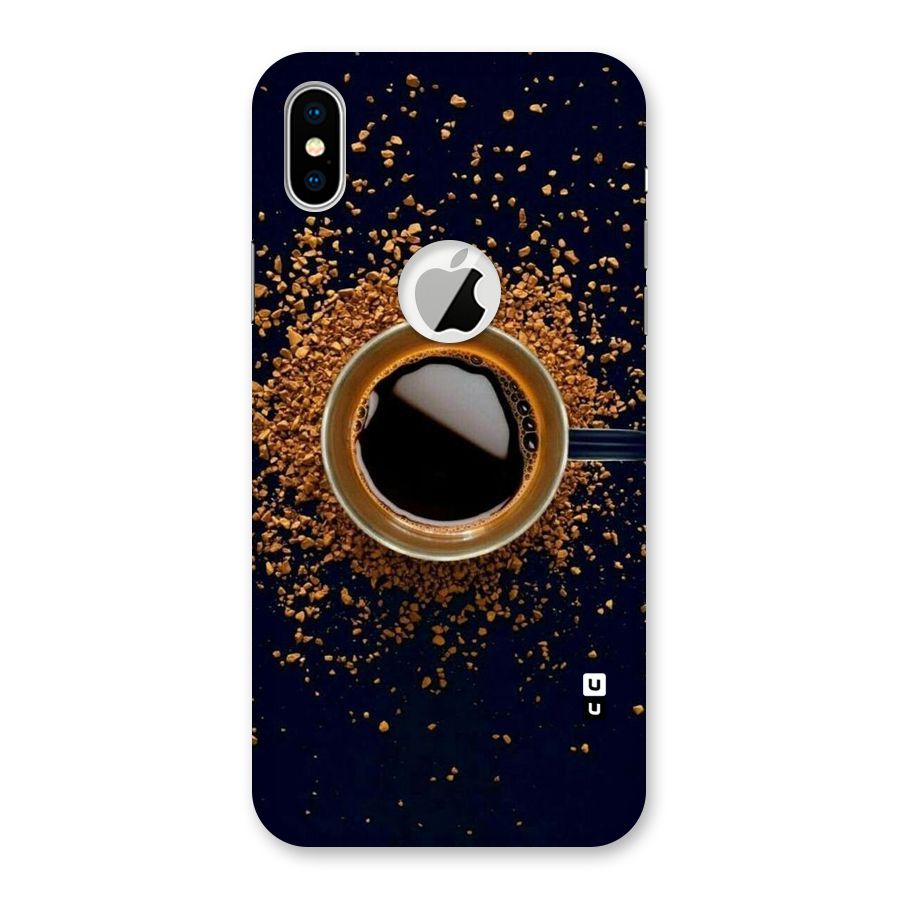 Black Coffee Back Case for iPhone X Logo Cut