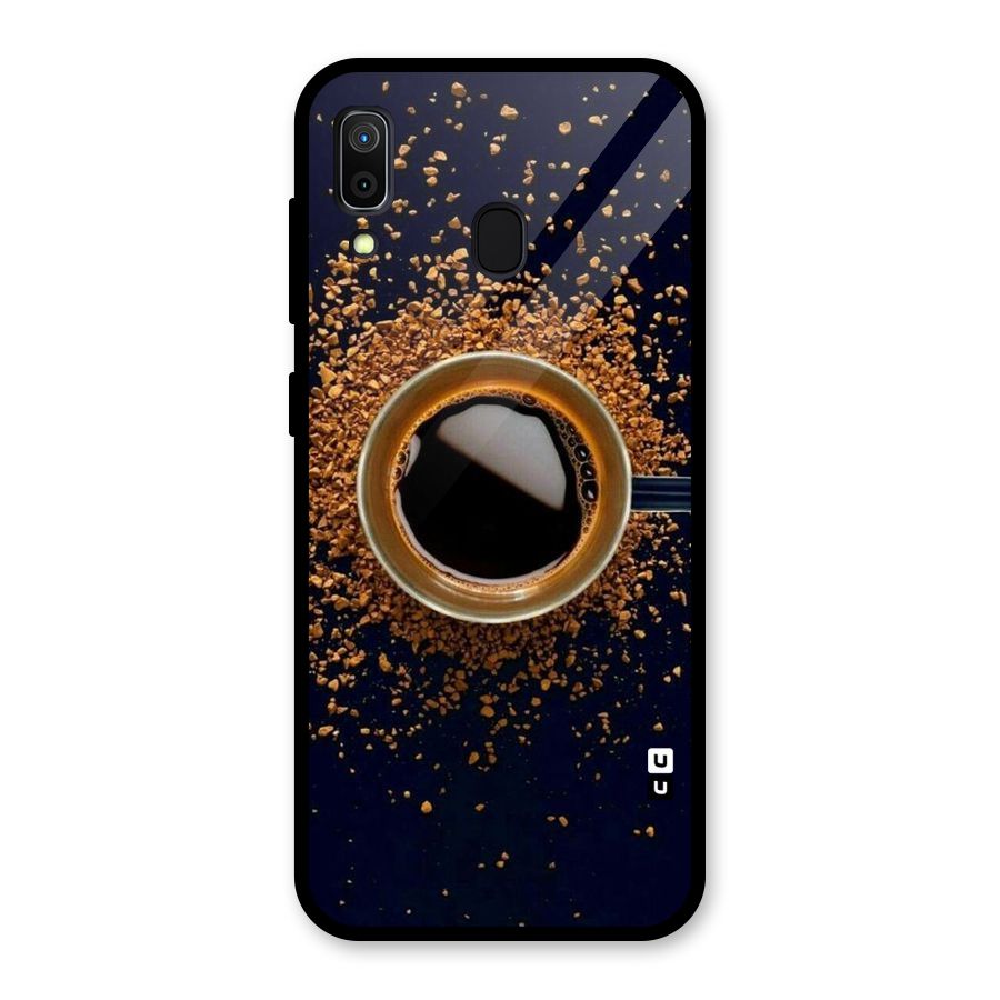 Black Coffee Glass Back Case for Galaxy A30