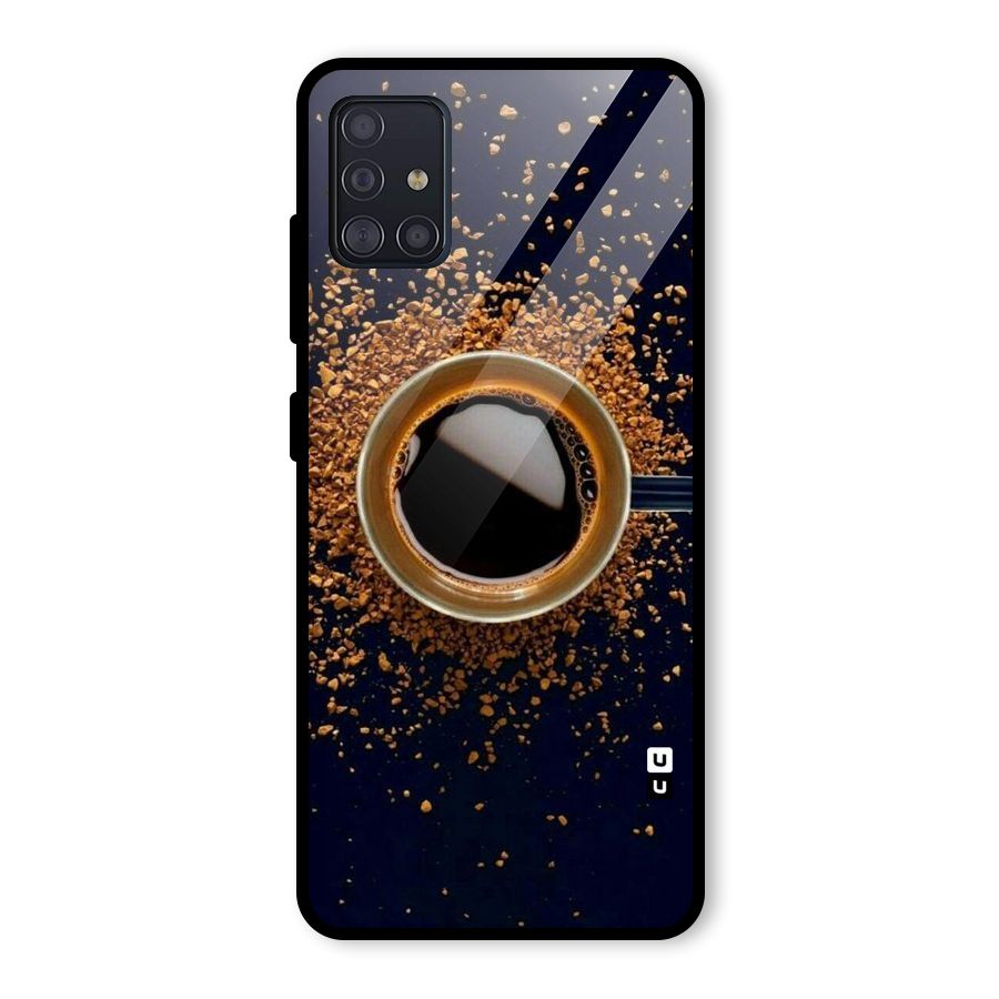 Black Coffee Glass Back Case for Galaxy A51
