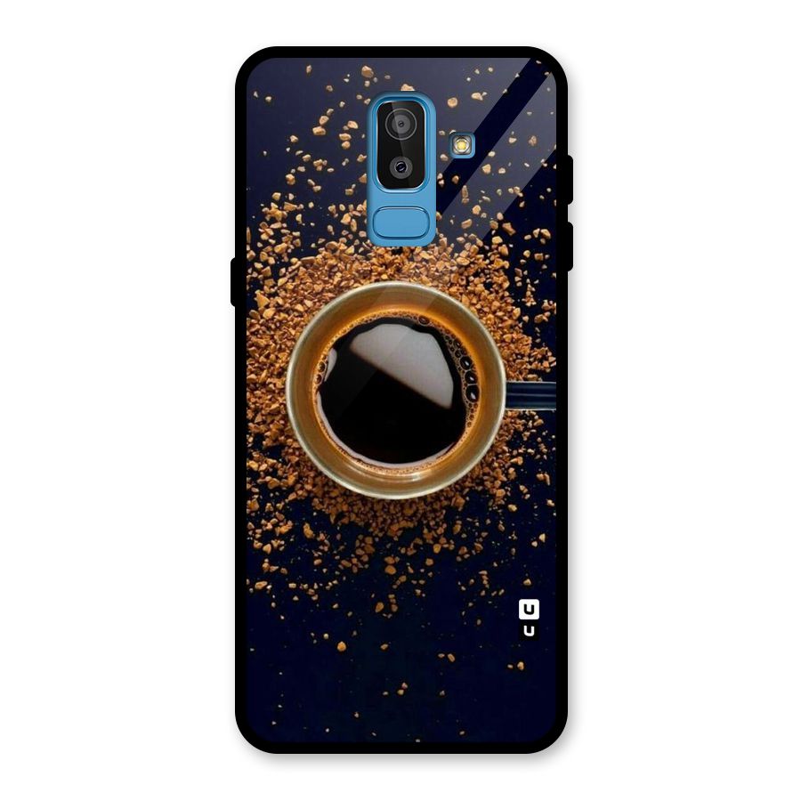 Black Coffee Glass Back Case for Galaxy J8