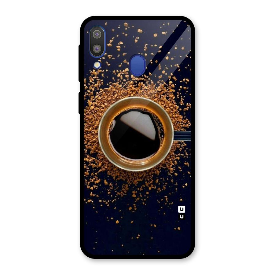 Black Coffee Glass Back Case for Galaxy M20