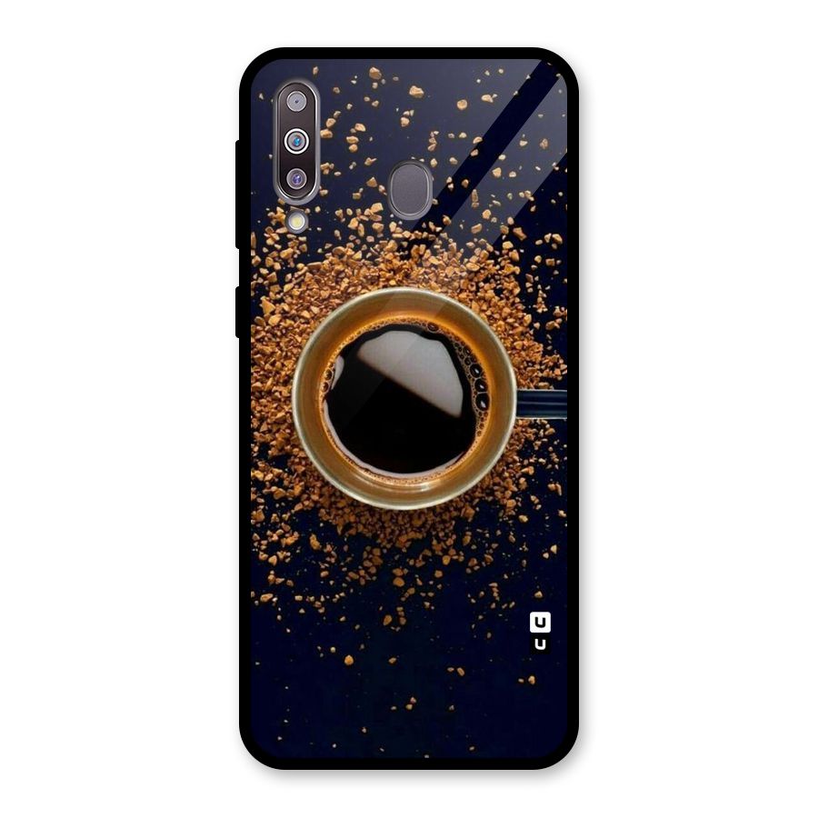 Black Coffee Glass Back Case for Galaxy M30
