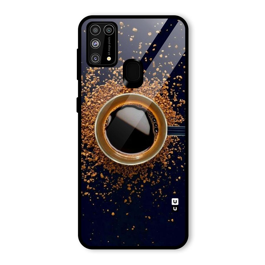 Black Coffee Glass Back Case for Galaxy M31