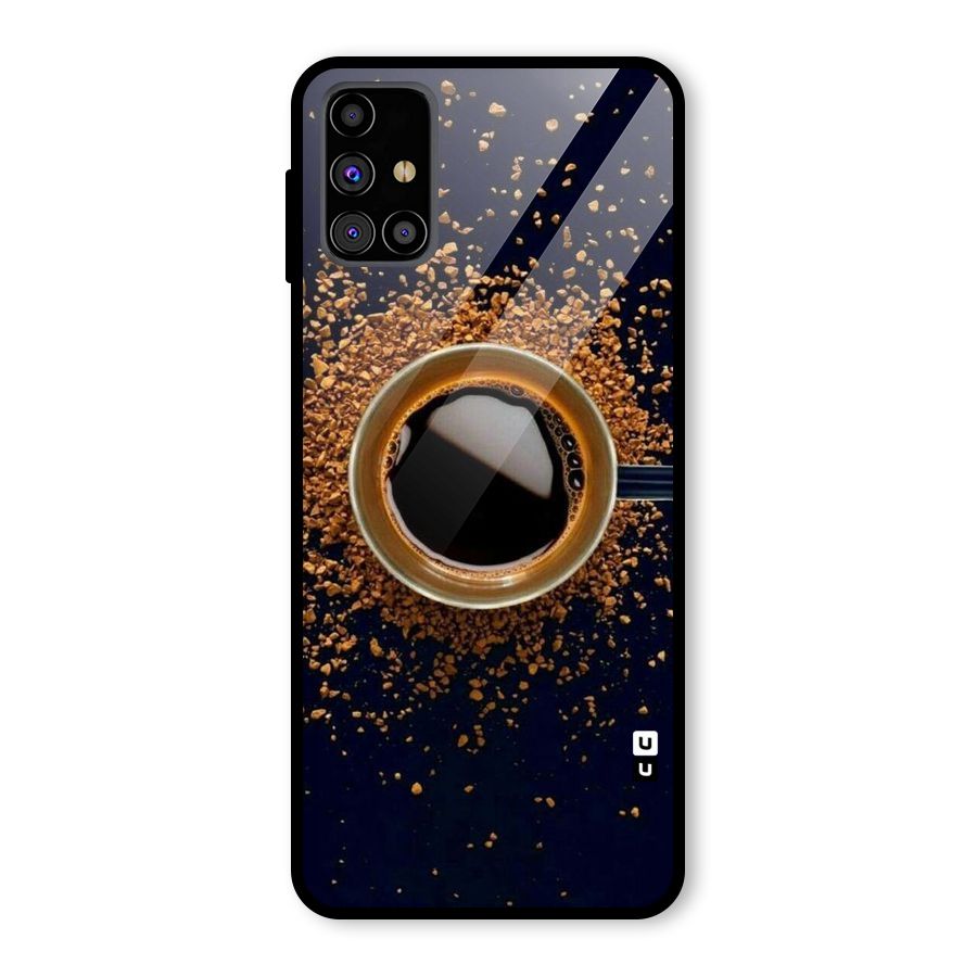 Black Coffee Glass Back Case for Galaxy M31s