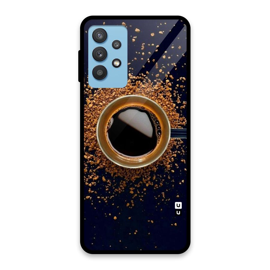 Black Coffee Glass Back Case for Galaxy M32 5G