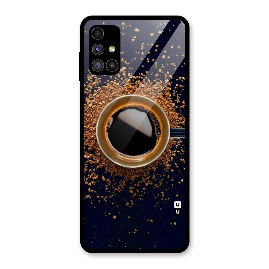 Black Coffee Glass Back Case for Galaxy M51