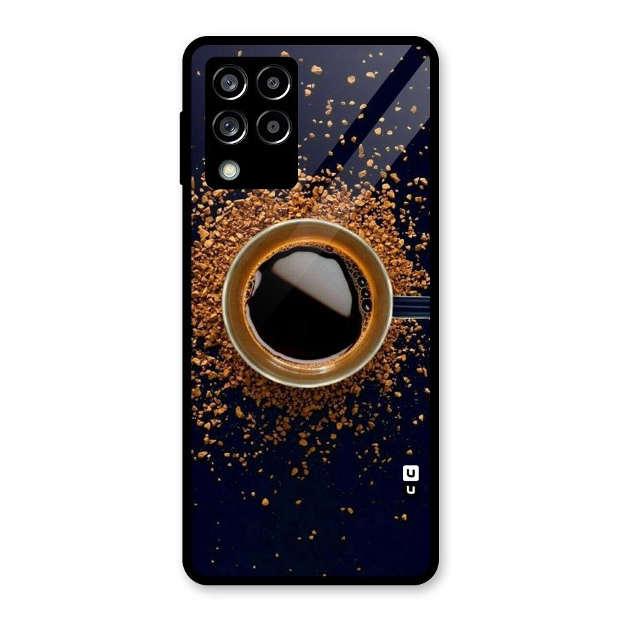 Black Coffee Glass Back Case for Galaxy M53 5G