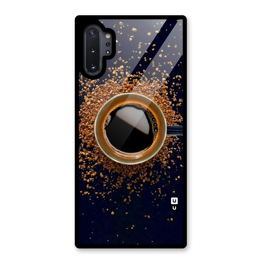 Black Coffee Glass Back Case for Galaxy Note 10 Plus