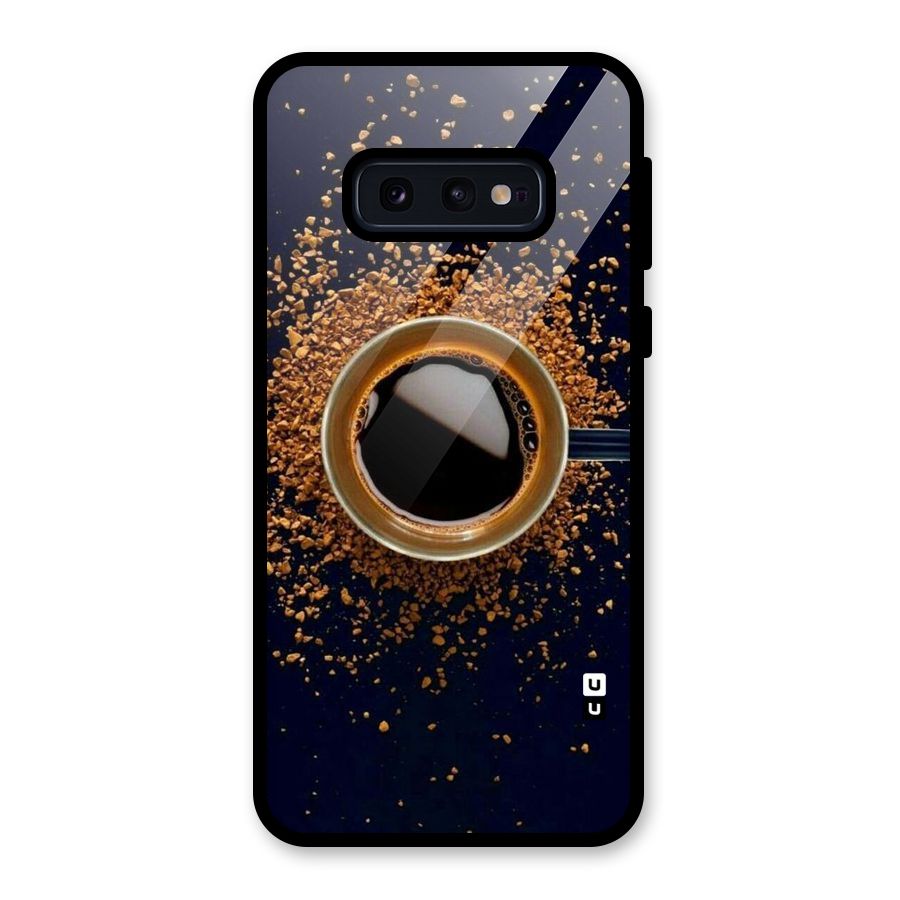 Black Coffee Glass Back Case for Galaxy S10e