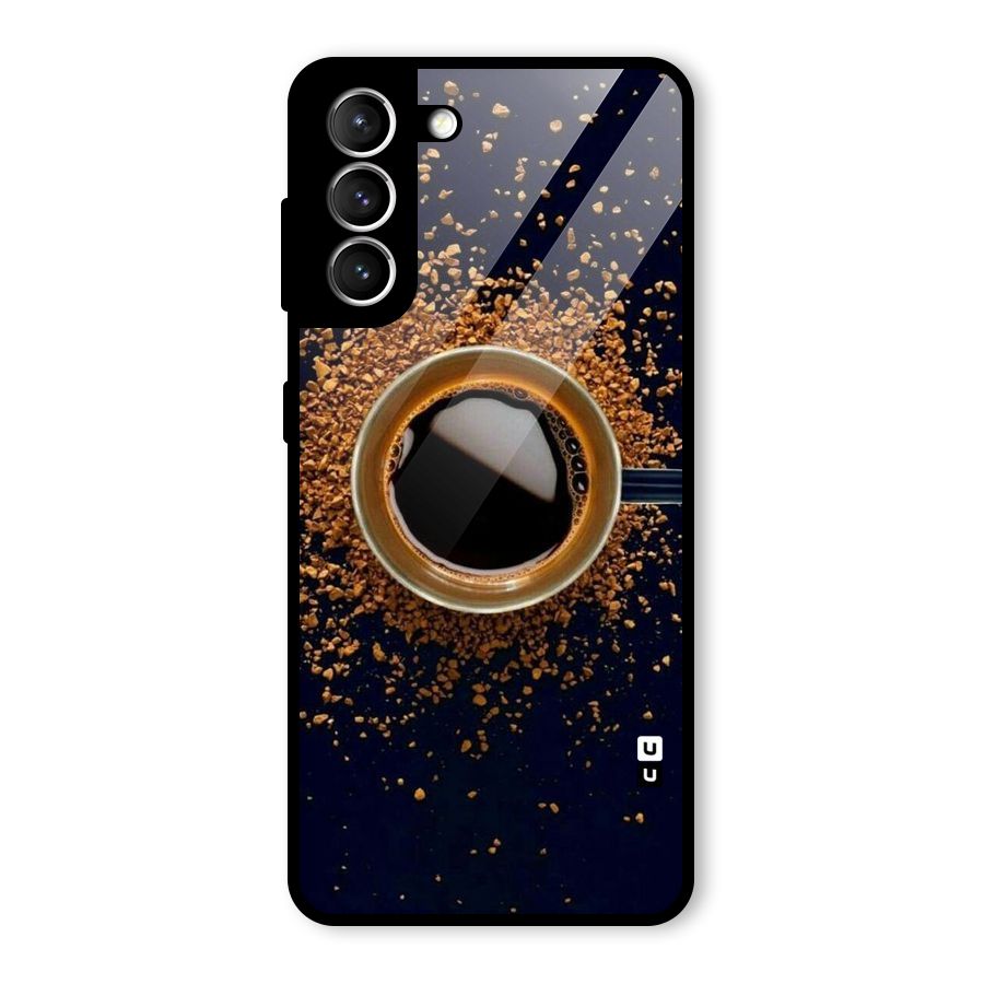 Black Coffee Glass Back Case for Galaxy S21 5G