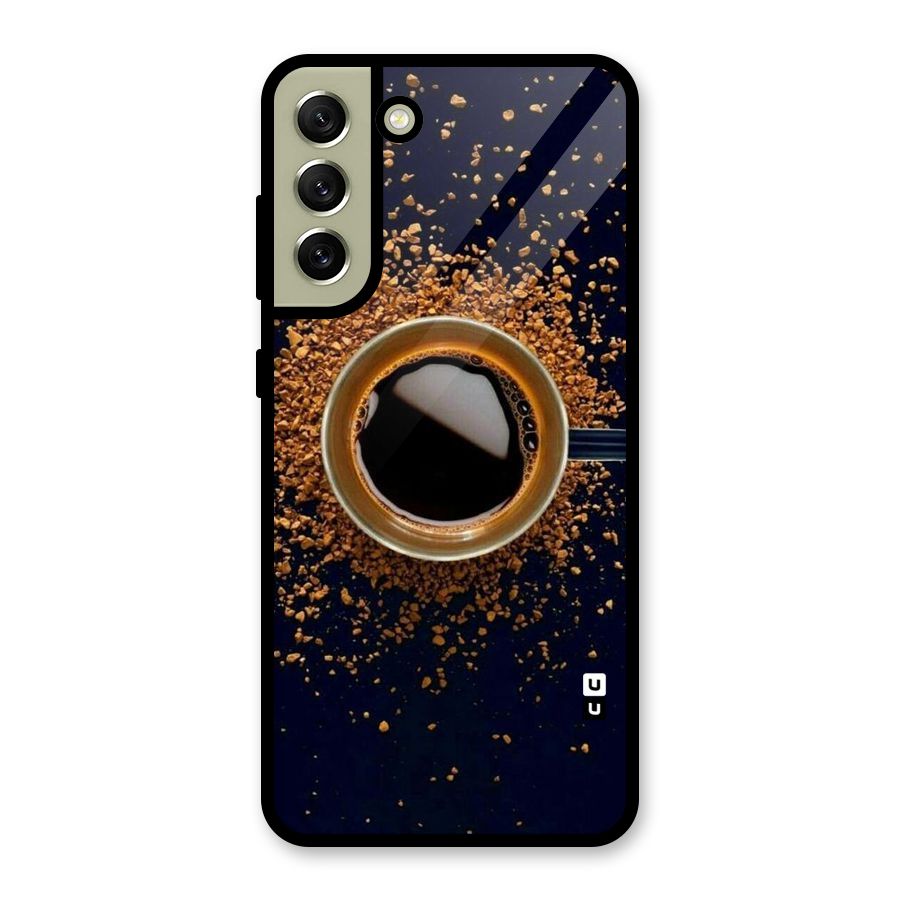 Black Coffee Glass Back Case for Galaxy S21 FE 5G