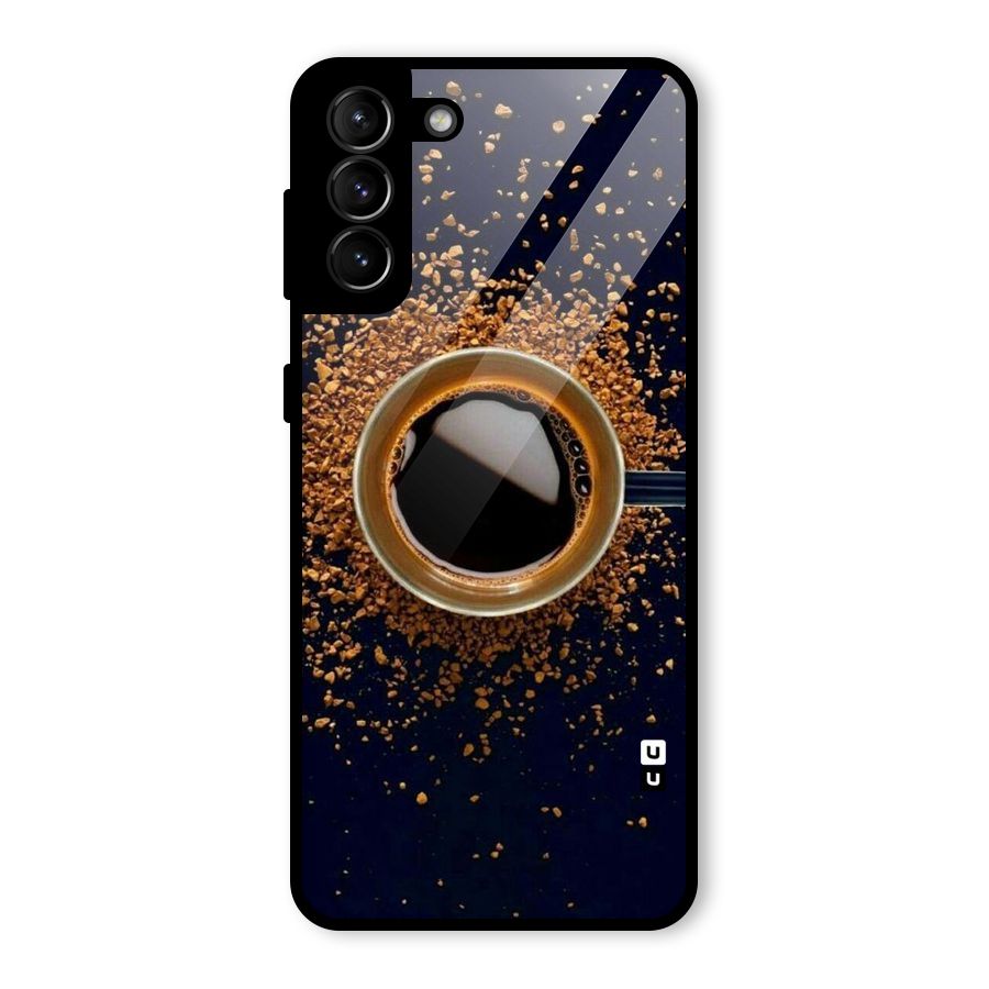 Black Coffee Glass Back Case for Galaxy S21 Plus
