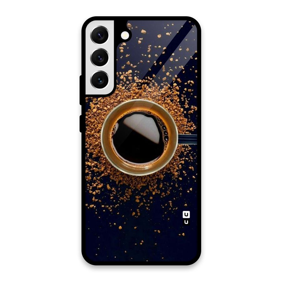 Black Coffee Glass Back Case for Galaxy S22 Plus 5G