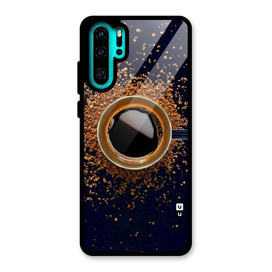 Black Coffee Glass Back Case for Huawei P30 Pro