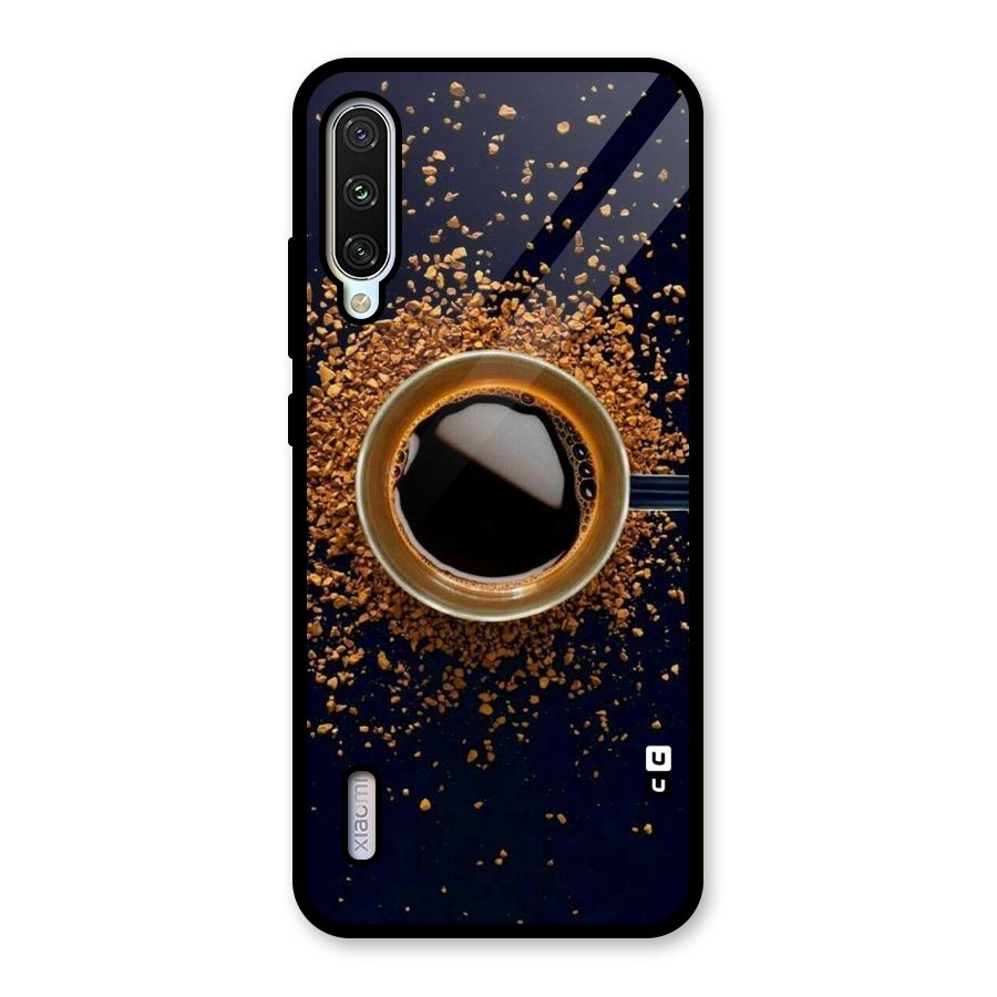 Black Coffee Glass Back Case for Mi A3