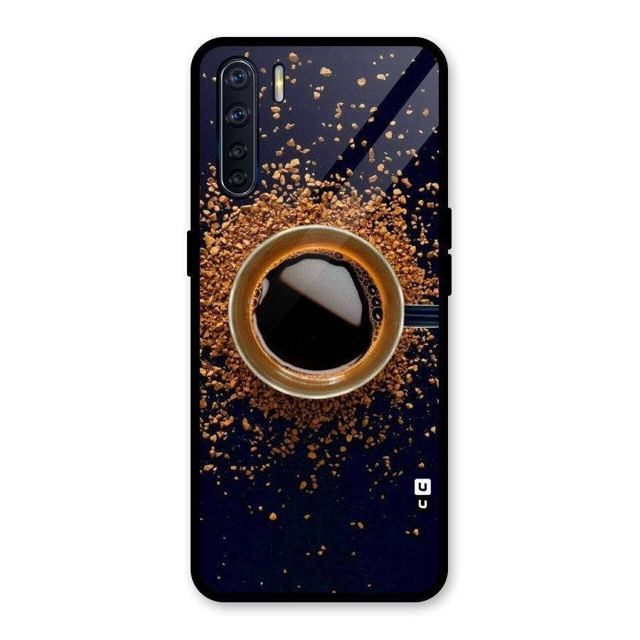 Black Coffee Glass Back Case for Oppo F15