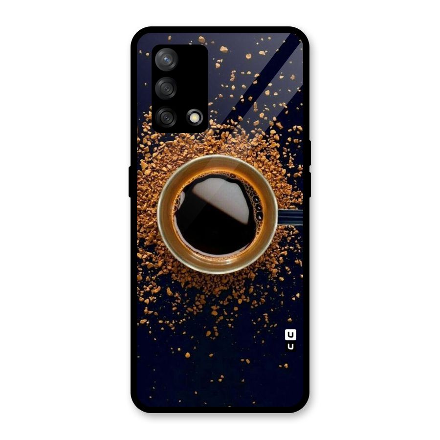 Black Coffee Glass Back Case for Oppo F19