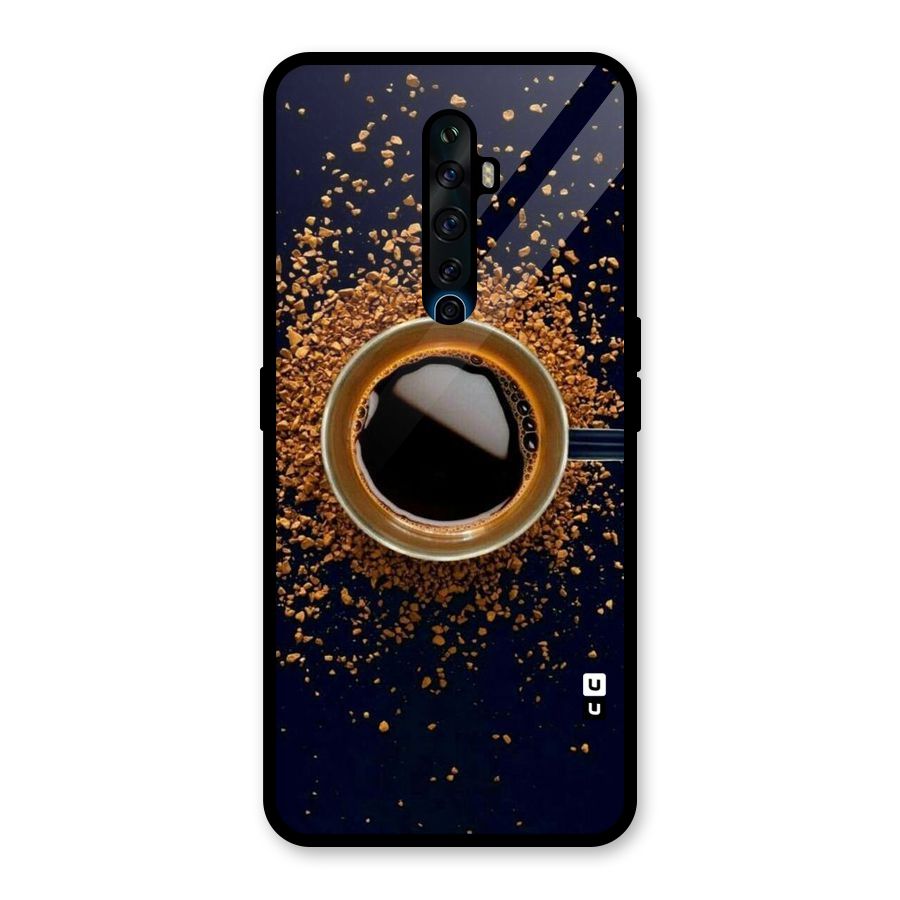 Black Coffee Glass Back Case for Oppo Reno2 F