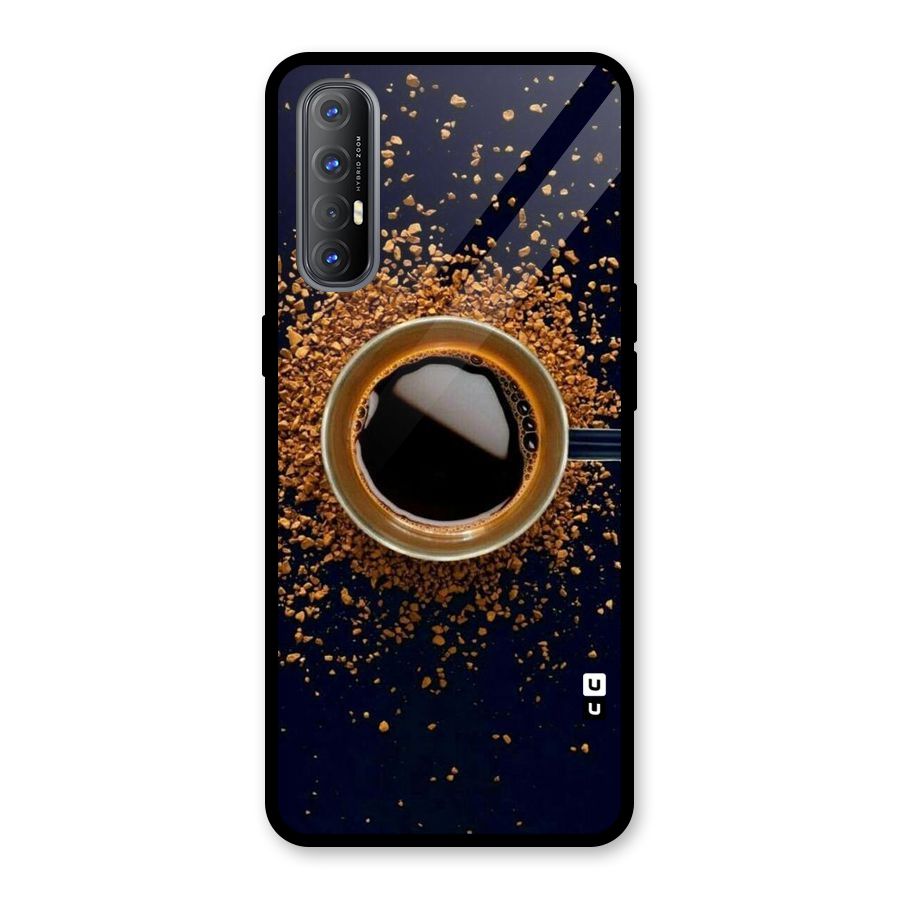 Black Coffee Glass Back Case for Oppo Reno3 Pro