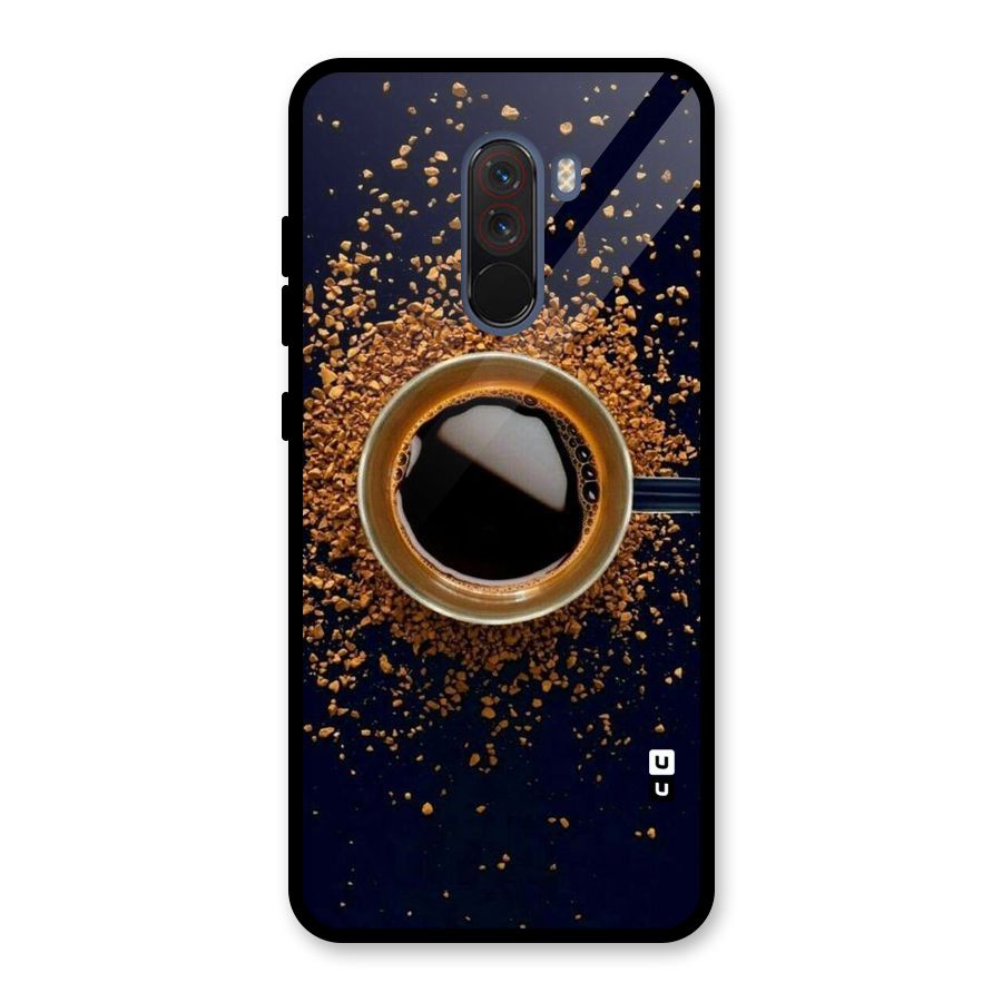 Black Coffee Glass Back Case for Poco F1