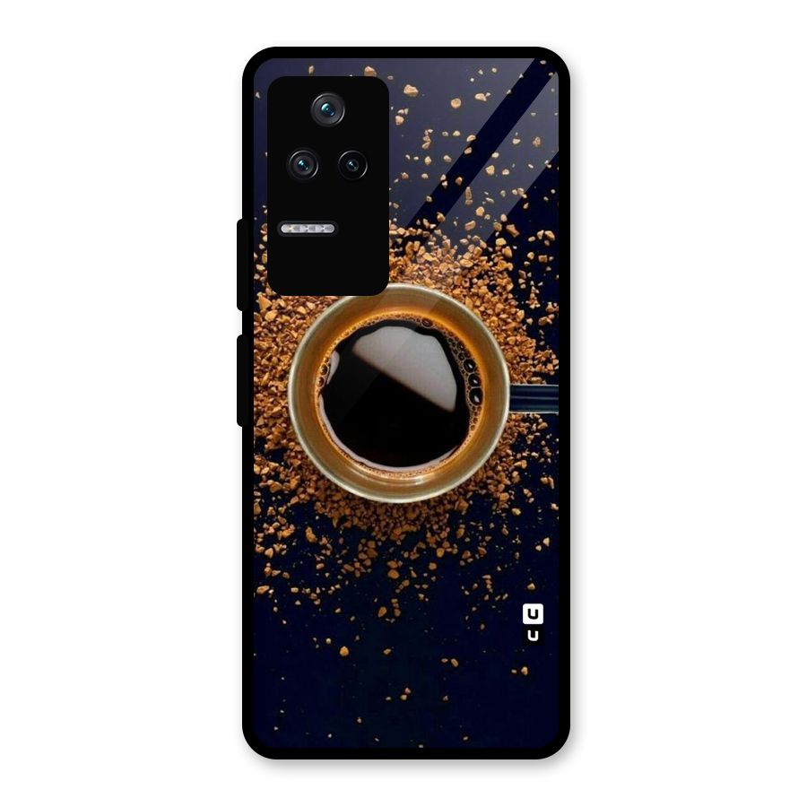Black Coffee Glass Back Case for Poco F4 5G