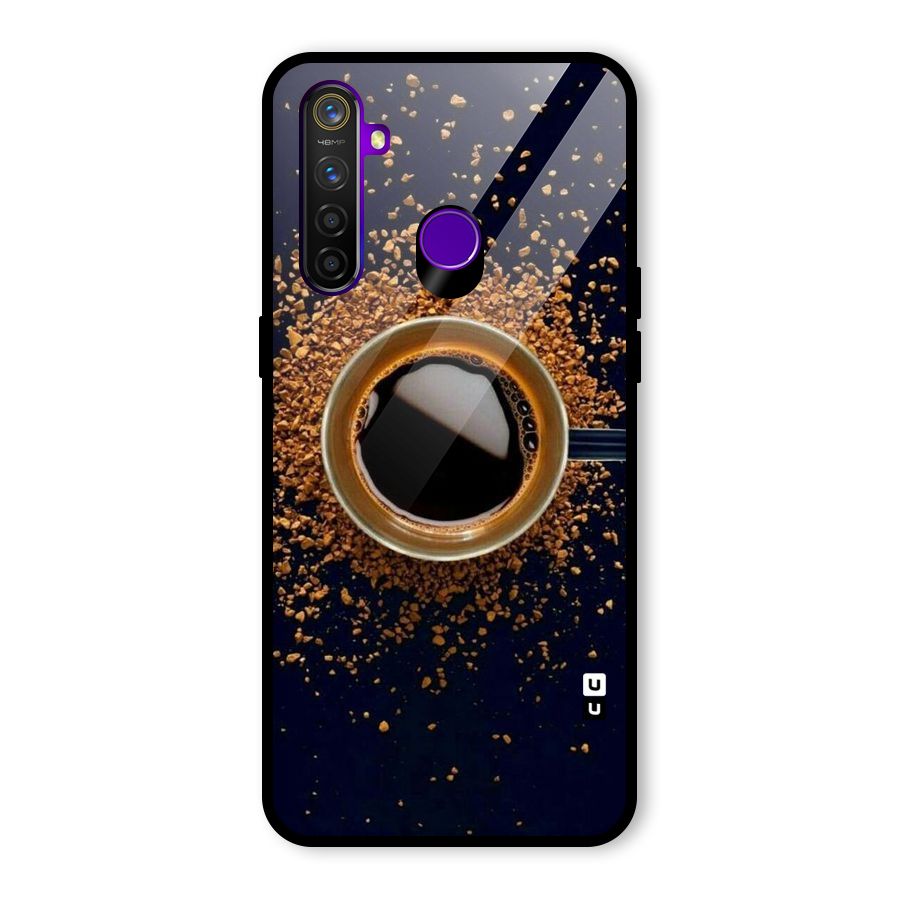 Black Coffee Glass Back Case for Realme 5 Pro