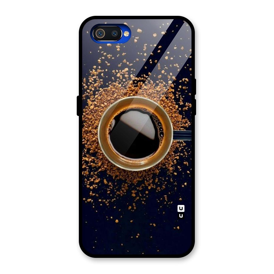 Black Coffee Glass Back Case for Realme C2