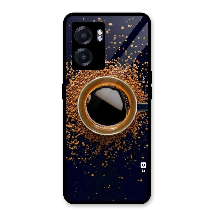 Black Coffee Glass Back Case for Realme Narzo 50 5G