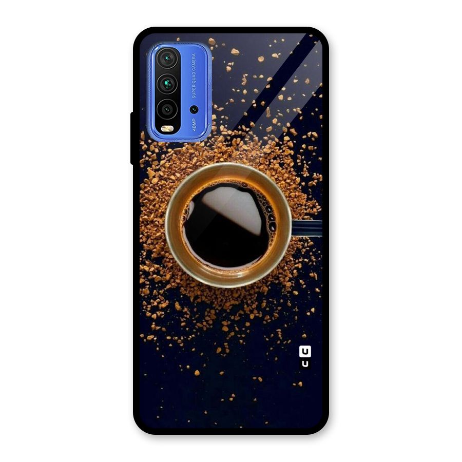 Black Coffee Glass Back Case for Redmi 9 Power
