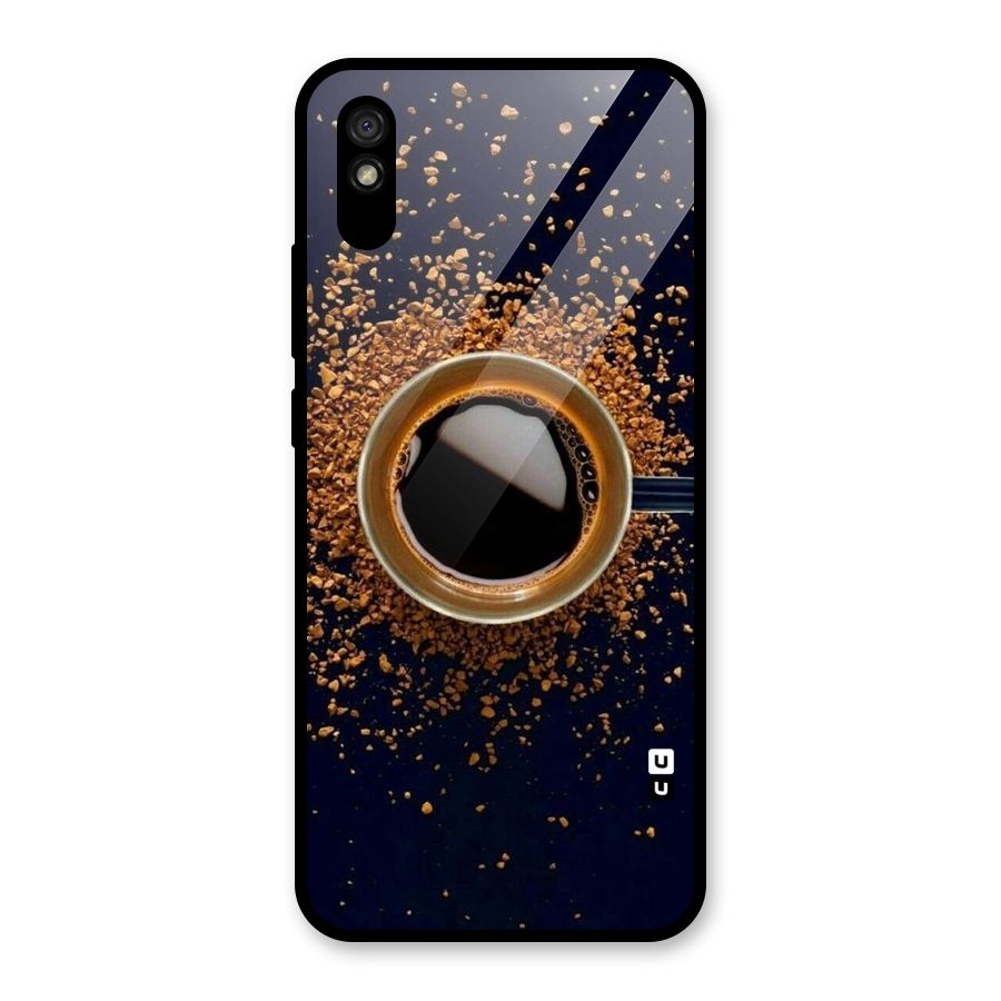 Black Coffee Glass Back Case for Redmi 9i