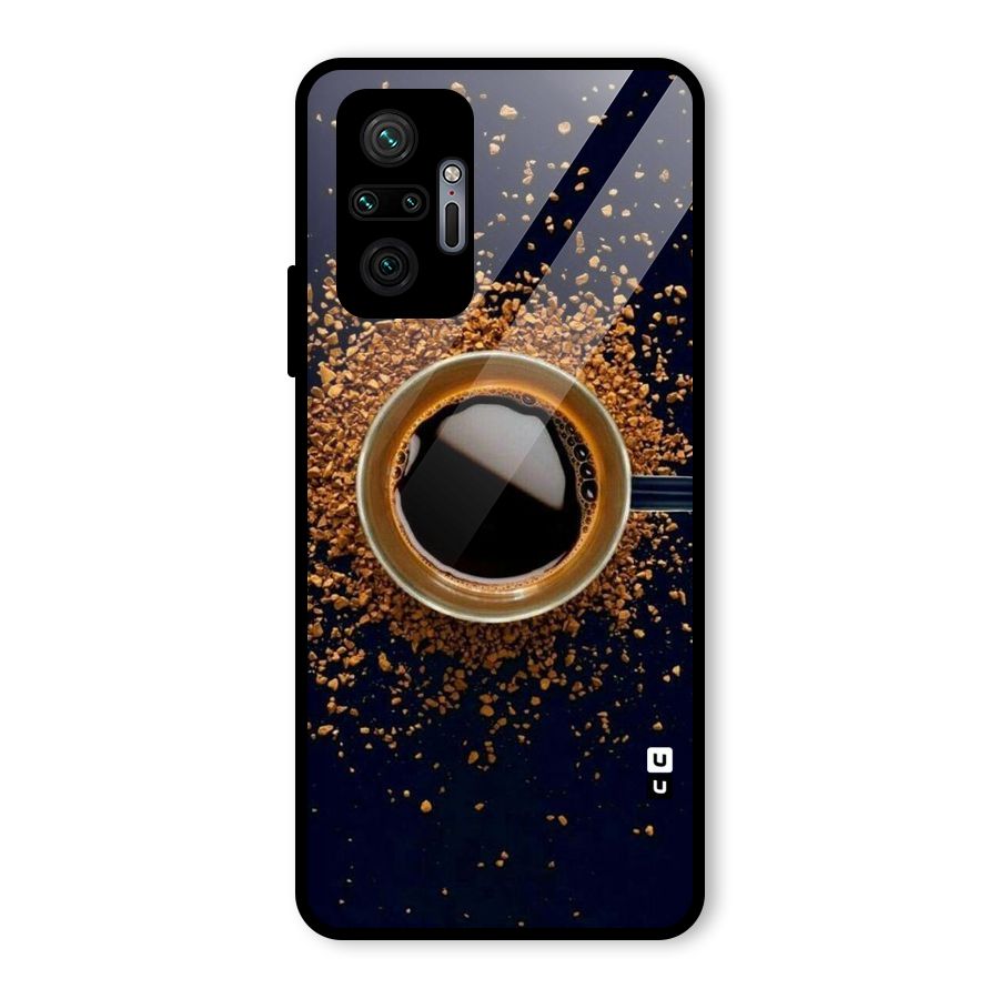 Black Coffee Glass Back Case for Redmi Note 10 Pro