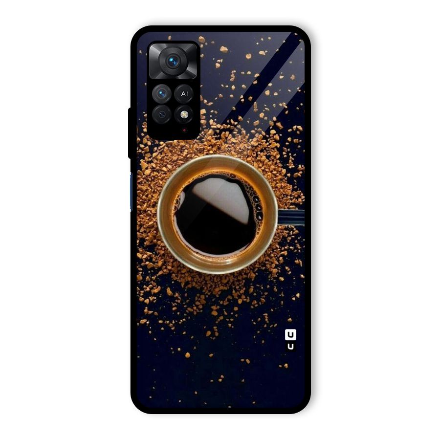 Black Coffee Glass Back Case for Redmi Note 11 Pro