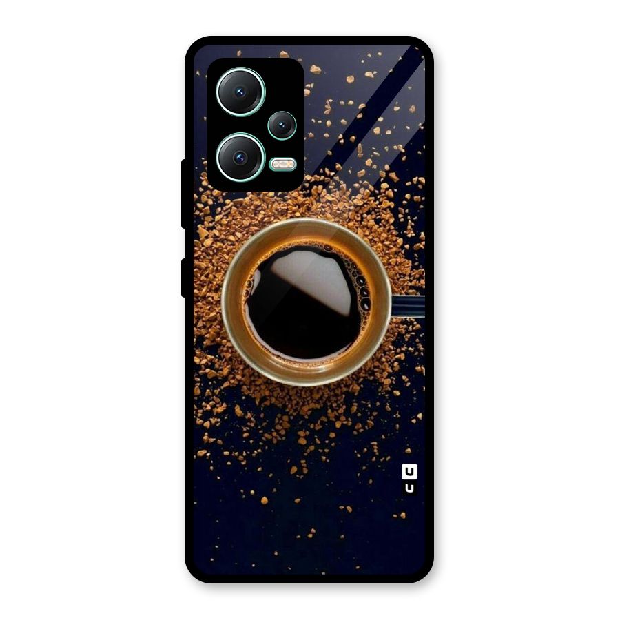 Black Coffee Glass Back Case for Redmi Note 12 5G