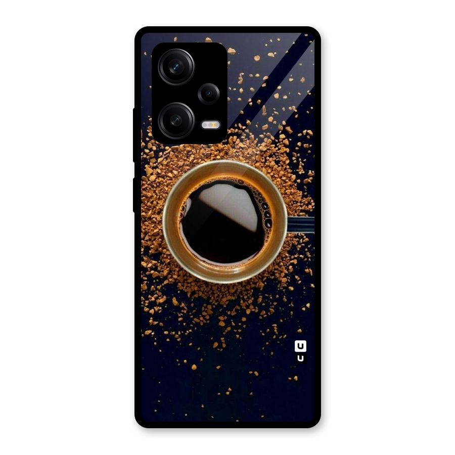 Black Coffee Glass Back Case for Redmi Note 12 Pro