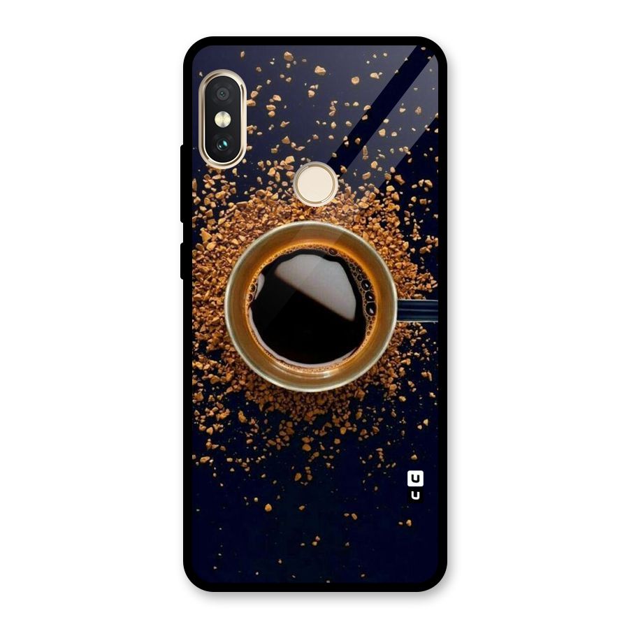Black Coffee Glass Back Case for Redmi Note 5 Pro
