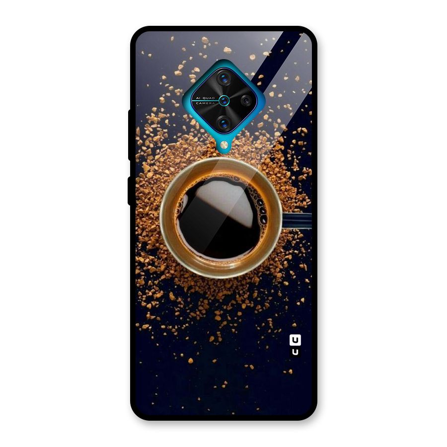 Black Coffee Glass Back Case for Vivo S1 Pro