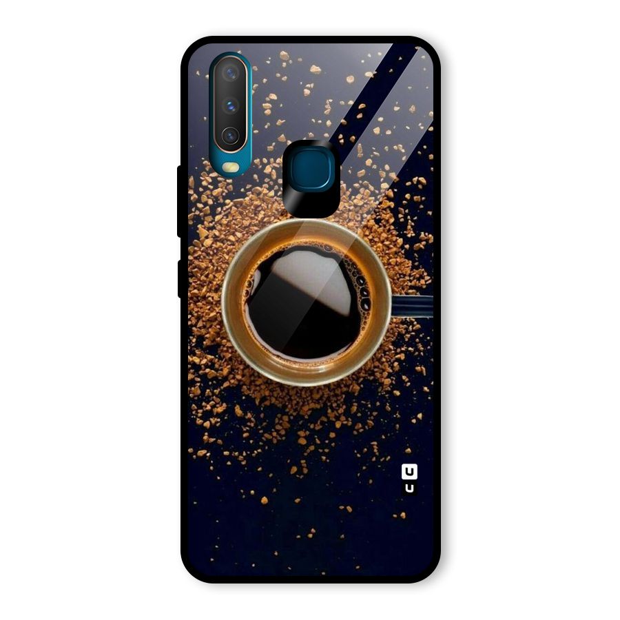 Black Coffee Glass Back Case for Vivo U10