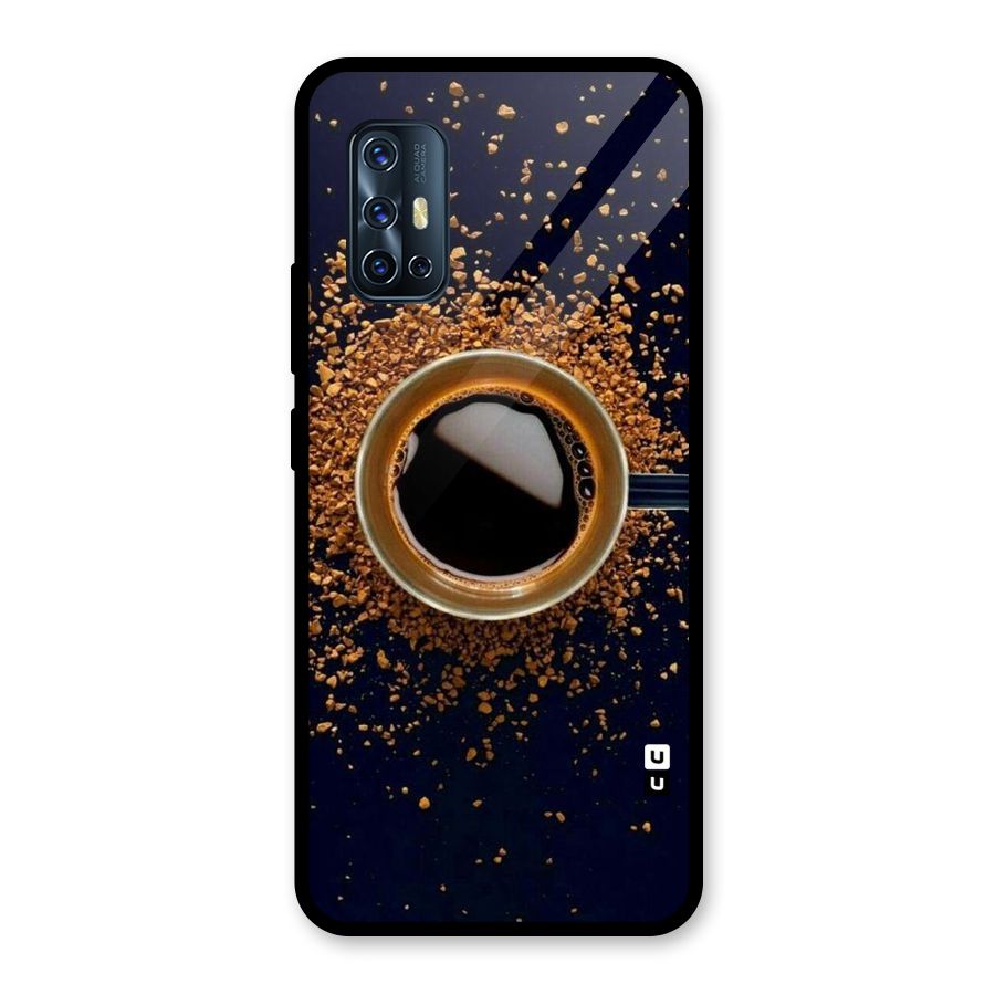 Black Coffee Glass Back Case for Vivo V17