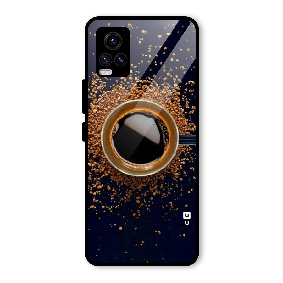 Black Coffee Glass Back Case for Vivo V20
